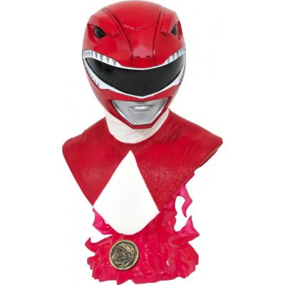 Diamond Select Toys Legends In 3D Mighty Morphin Power Rangers Red Ranger Bust 1/2 – Zboží Mobilmania