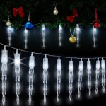 Goleto Vánoční LED řetěz rampouchy 5,4 m studená bílá 40 LED – Hledejceny.cz