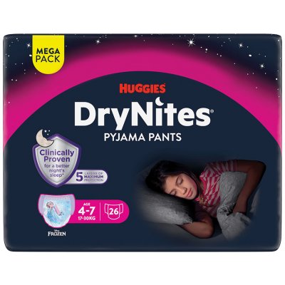 DryNites natah.kalhot.dívky 4-7let/17-30kg/26ks – Hledejceny.cz