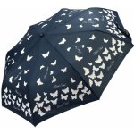 Motýl deštník dámský skládací vystřelovací kouzelný modrošedý – Zboží Mobilmania