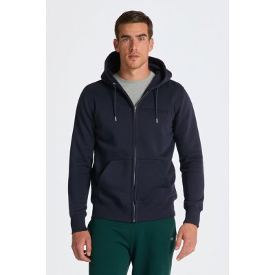 GANT EMBOSSED FULL ZIP HOODIE modrá – Zboží Mobilmania