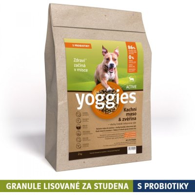 Yoggies Active granule lisované za studena s probiotiky Kachní maso & zvěřina 2 kg – Zboží Mobilmania