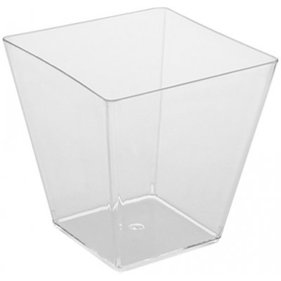Fingerfood kelímek PS hranatý čirý 72 x 72 x 72 mm 230ml – Zboží Dáma