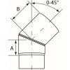 Kouřovod Almeva koleno 0-45° nastavitelné 180 mm IKHNB48