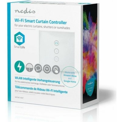 Nedis SmartLife chytrý WiFi nástěnný spínač záclon, rolet a žaluzií (WIFIWC10WT) – Zboží Mobilmania