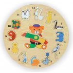 Vkládací výukové puzzle hodiny zvířata – Zboží Mobilmania