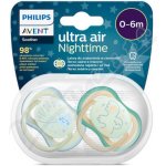Philips Avent šidítko Ultra air noční chlapec obrázek 2 ks zelená modrá – Zboží Dáma