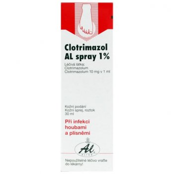 Clotrimazol AL Spray 1% drm.spr.sol. 1 x 30 ml od 87 Kč - Heureka.cz