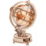 Robotime Rokr Svítící 3D dřevěné puzzle Globus 180 ks – Sleviste.cz