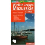 DEMART Wielkie Jeziora Mazurskie/Velká Mazurská jezera 1:75 000 turistická mapa lamino – Zboží Dáma