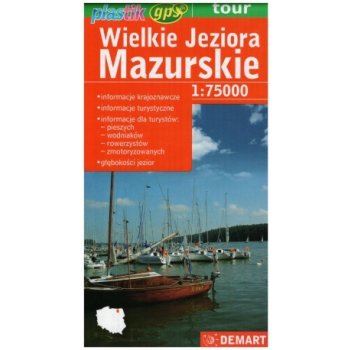 DEMART Wielkie Jeziora Mazurskie/Velká Mazurská jezera 1:75 000 turistická mapa lamino