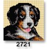 Vyšívací předloha VTC Vyšívací předloha 70244 2721 Bernský salašnický pes hnědo-béžová 15x15cm