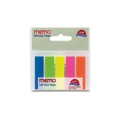 Noki Film Index - samolepicí záložky - 45 × 12 mm, 5 barev × 25 ks – Zboží Dáma