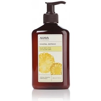 Ahava Mineral Botanic Tropical Pineapple & White Peach sametové tělové mléko 400 ml