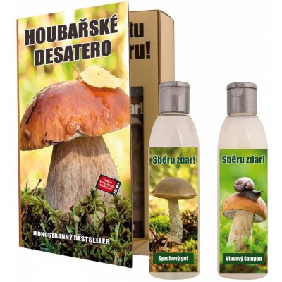 Bohemia Gifts & Cosmetics Kniha Pro Houbaře sprchový gel 200 ml + šampon 200 ml dárková sada – Hledejceny.cz