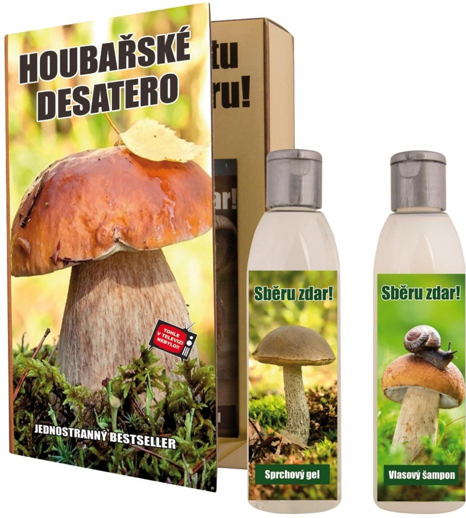 Bohemia Gifts & Cosmetics Kniha Pro Houbaře sprchový gel 200 ml + šampon 200 ml dárková sada