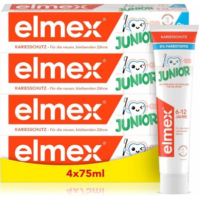Elmex Junior dětská zubní pasta 4 x 75 ml – Hledejceny.cz
