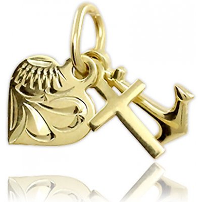 Soliter Zlatý přívěsek láska víra naděje 745 242 001 00077 0000000 – Sleviste.cz