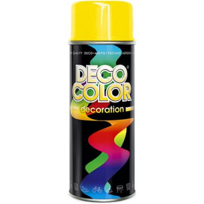 DecoColor 400 ml Barva ve spreji DECO lesklá RAL 1018 žlutý – Zboží Mobilmania