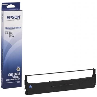 Epson originální páska do tiskárny, C13S015637, černá, Epson LX350, LX-300, +, +II, – Hledejceny.cz