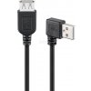usb kabel Goobay 95702 USB 2.0 prodlužovací A-A, M-F, lomený vpravo, 30cm