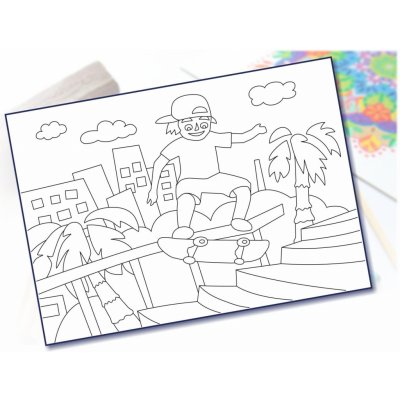 Radost v písku Šablona na pískování skejťák A4 210 x 297 mm – Hledejceny.cz