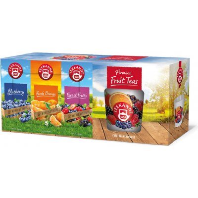 Teekanne Premium Fruit Teas výběr ovocných čajů s hrnkem 3 x 20 ks – Zbozi.Blesk.cz