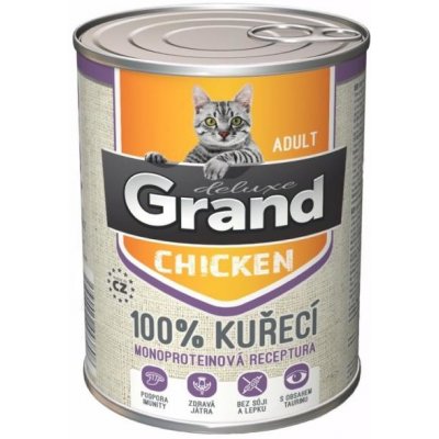 Grand deluxe Cat 100 % kuřecí 6 x 400 g – Zbozi.Blesk.cz