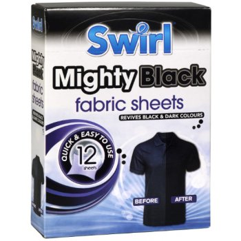 Swirl Mighty Black Černé prádlo ubrousky do pračky 12 ks od 57 Kč -  Heureka.cz