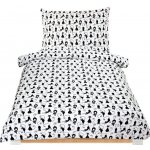 Bellatex povlečení Agáta Kočky černé bílé 90 x 135 cm 45 x 60 cm – Sleviste.cz
