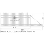 Posuvná brána - Liniová standard, grafit Rozměry (š x v): 400 x 150 cm – Sleviste.cz