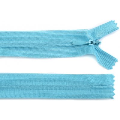 Spirálový zip skrytý šířka 3 mm délka 60 cm dederon Barva: 189 modrá nebeská - tmavá – Hledejceny.cz