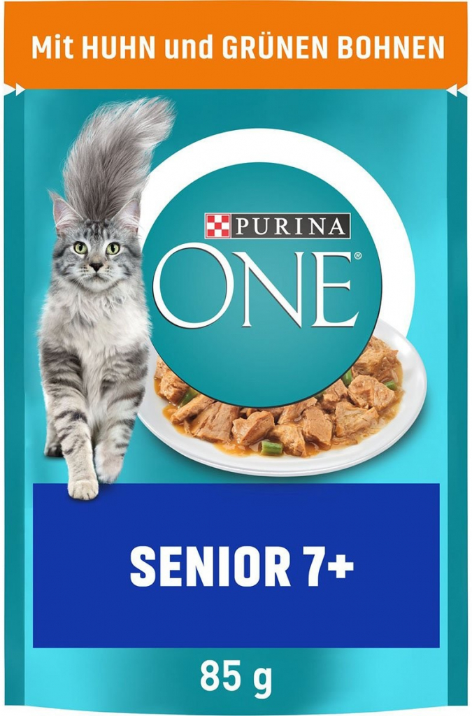 PURINA ONE SENIOR 7+ krmivo pro kočky s omáčkou s kuřetem 24 x 85 g