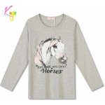 Kugo dívčí tričko dl.r. FT1215 šedá – Zboží Dáma