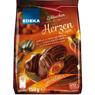 EDEKA Plněné perníčky v hořké čokoládě 150 g – Sleviste.cz