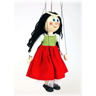 Mašek umělecká výroba Loutka dřevěná Tanečnice 20 cm – Zboží Dáma