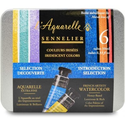 Sennelier N131625.01, L´ Aquarelle mistrovské akvarelové barvy iridescentní č.1 6 ks – Hledejceny.cz