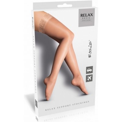 Maxis Relax Basic stehenní punčochy s krajkou světlá – Hledejceny.cz