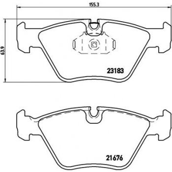 BREMBO Sada brzdových destiček, kotoučová brzda P 06 043