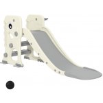 AIYAPLAY Dětská skluzavka 3 v 1 s prolézačkou, basketbalovým míčem, skládací vnitřní skluzavka pro batolata ve věku 2-5 let – Zboží Dáma