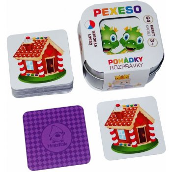 Teddies Hmaťák Pexeso Pohádky 64 karet