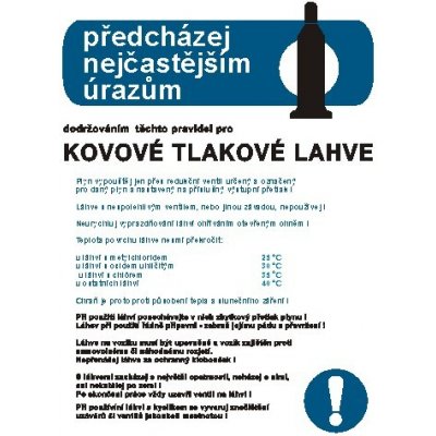 Pravidla bezpečné práce pro kovové tlakové lahve na plyny | Plast, A3 – Zbozi.Blesk.cz