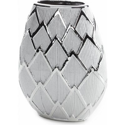 EUROFIRANY KERAMICKÁ VÁZA SAELA 25X11X34 CM STŘÍBRNÁ – Hledejceny.cz