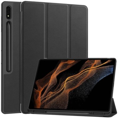 Protemio LEATHER Zaklápěcí obal pro Samsung Galaxy Tab S9 Ultra 62814 černý – Sleviste.cz