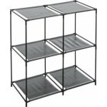 Kovová knihovna Mix n`Modul černá moderní 4dílná do ložnice 5five – Zboží Dáma