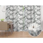Biante Sametový závěs Tamara TMR-016 Designové květiny na šedozeleném 145x190 cm – Hledejceny.cz