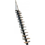 Minka STAIRS Přímé modulové schodiště Quatro buk/černá, 298 cm – Zboží Mobilmania