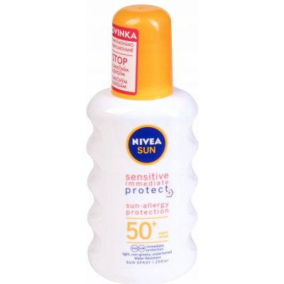 Nivea spray na opalování Sensitive SPF50+ (Sun Spray) 200 ml