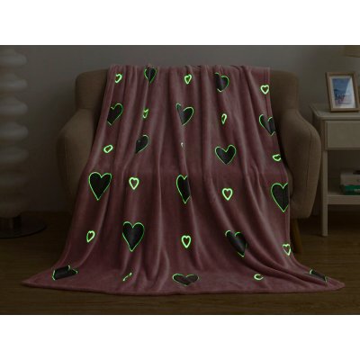 XPOSE Mikroplyšová svítící deka LOVE Mikroplyš svítící – Zboží Dáma