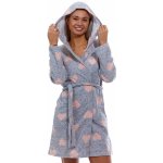 Šedý i růžový hřejivý župan pro ženy i slečny SRDÍČKOVÝ VZOR 1Z1632 šedá – Hledejceny.cz